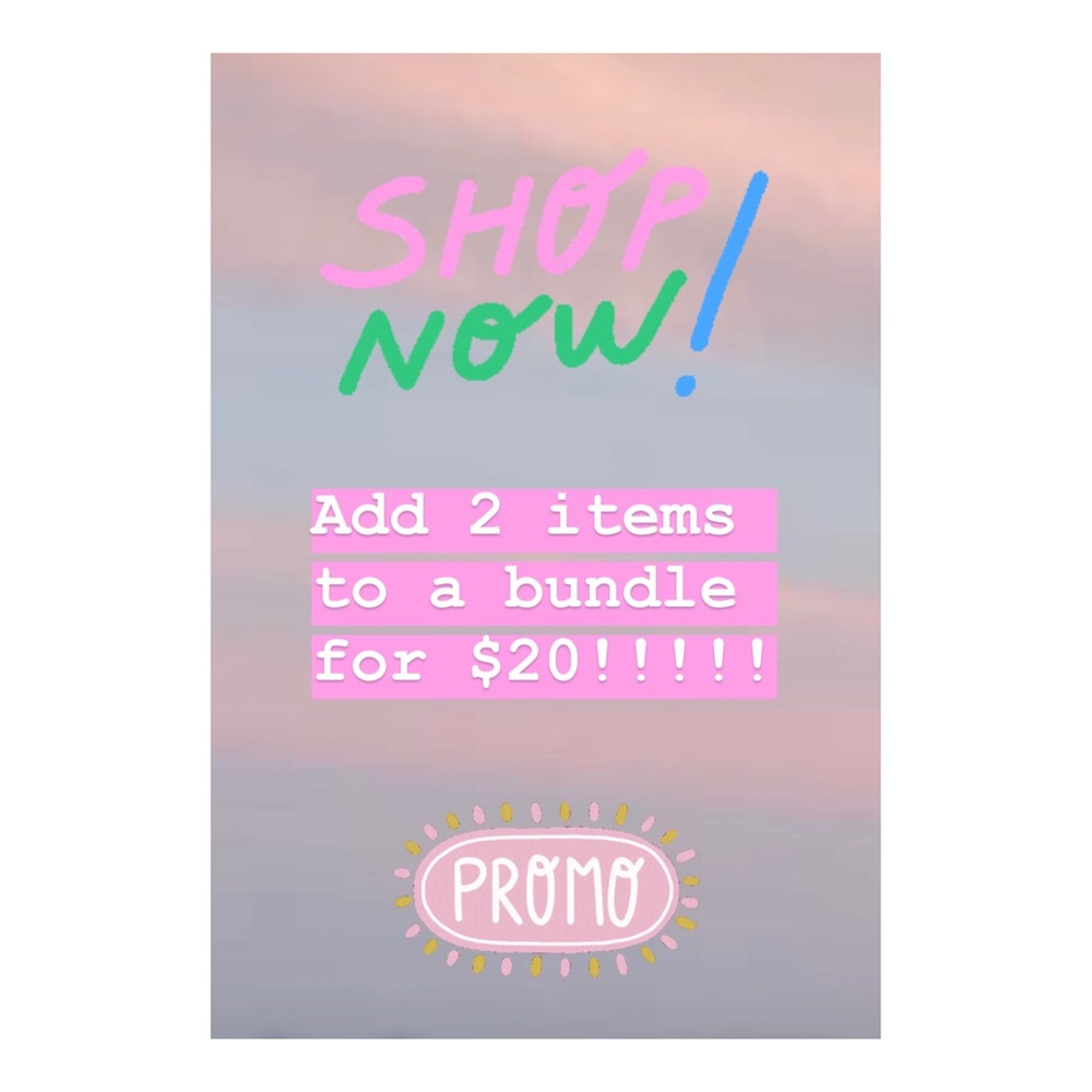 Pick 2 items for a total of $20!!!